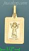 14K Gold Divino Niño w/Greek Design Edge Italian Picture Charm P