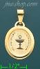 14K Gold Mi Primera Comunion Italian Picture Charm Pendant