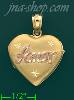 14K Gold Amor Italian Locket Charm Pendant