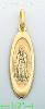 14K Gold Virgin of Guadalupe Italian Picture Charm Pendant