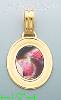 14K Gold Baptism Picture Charm Pendant