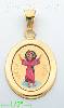 14K Gold Divino Niño Picture Charm Pendant