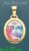 14K Gold Baptism Picture Charm Pendant