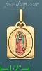 14K Gold Our Lady of Guadalupe Picture Charm Pendant