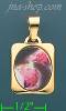 14K Gold Baptism Picture Charm Pendant