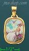 14K Gold Baptism Picture Charm Pendant
