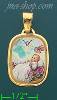 14K Gold Baptism Picture Charm Pendant