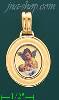 14K Gold Angel Praying for Child Picture Charm Pendant