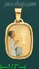 14K Gold First Communion Picture Charm Pendant