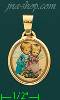 14K Gold Two Child Angels Picture Charm Pendant