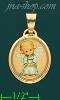 14K Gold Child Angel Picture Charm Pendant