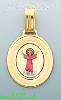 14K Gold Divne Infant Jesus Picture Charm Pendant