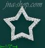14K Gold Star CZ Charm Pendant