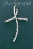 14K Gold Fancy CZ Cross Charm Pendant