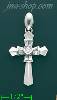 14K Gold Fancy CZ Cross Charm Pendant