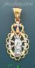 14K Gold Virgin of Guadalupe CZ Charm Pendant