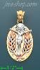 14K Gold Crucifix CZ Charm Pendant