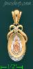 14K Gold Virgin of Guadalupe CZ Charm Pendant