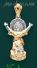 14K Gold Divne Infant Jesus CZ Charm Pendant