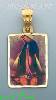 14K Gold Immaculate Conception Picture Charm Pendant