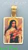 14K Gold Religious Picture Charm Pendant