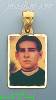14K Gold Religious Picture Charm Pendant