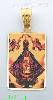 14K Gold Virgin of San Juan Picture Charm Pendant