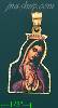 14K Gold Virgin Mary Picture Charm Pendant