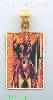 14K Gold Religious Picture Charm Pendant