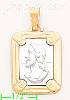 14K Gold Jesus Christ Italian Charm Pendant