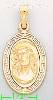 14K Gold Jesus Christ Italian Charm Pendant