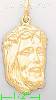 14K Gold Jesus Christ Italian Charm Pendant