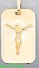 14K Gold Jesus Christ Italian Charm Pendant