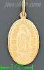 14K Gold Virgin Italian Charm Pendant