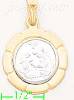 14K Gold Birth of Jesus Christ Italian Charm Pendant