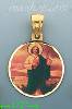 14K Gold Saint Jude Picture Charm Pendant