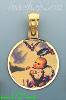 14K Gold Baptism Picture Charm Pendant