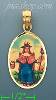 14K Gold Santo Niño de Atocha Picture Charm Pendant