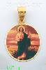 14K Gold Saint Jude Picture Charm Pendant