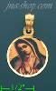 14K Gold Virgin of Guadalupe Picture Charm Pendant