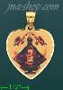 14K Gold Virgin of San Juan Picture Charm Pendant