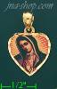 14K Gold Virgin of Guadalupe Picture Charm Pendant