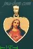 14K Gold Sacred Heart of Jesus Picture Charm Pendant