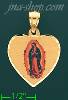 14K Gold Virgin of Guadalupe Picture Charm Pendant