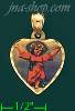 14K Gold Divine Infant Jesus Picture Charm Pendant