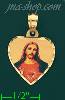 14K Gold Sacred Heart of Jesus Picture Charm Pendant