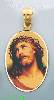 14K Gold Jesus Christ Picture Charm Pendant
