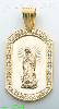 14K Gold Virgin of Guadalupe Tag Stamp & Charm Pendant