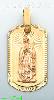14K Gold Virgin of Guadalupe Tag Stamp & Charm Pendant