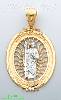 14K Gold Saint Jude 3Color Stamp Charm Pendant